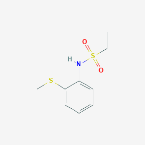 molecular formula C9H13NO2S2 B4421406 N-(2-(methylthio)phenyl)ethanesulfonamide 