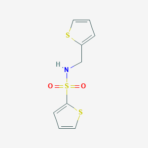 molecular formula C9H9NO2S3 B4421447 N-(thiophen-2-ylmethyl)thiophene-2-sulfonamide 