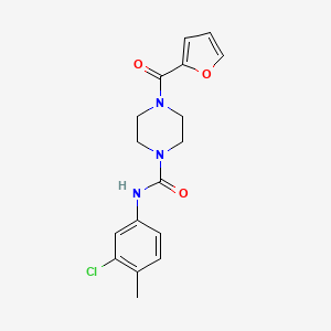 molecular formula C17H18ClN3O3 B4421499 N-(3-chloro-4-methylphenyl)-4-(furan-2-carbonyl)piperazine-1-carboxamide 