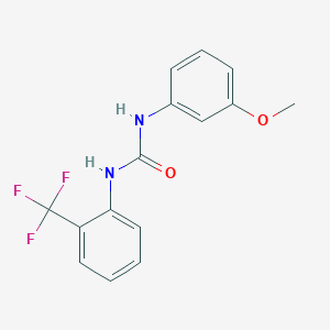 molecular formula C15H13F3N2O2 B4421542 N-(3-methoxyphenyl)-N'-[2-(trifluoromethyl)phenyl]urea 