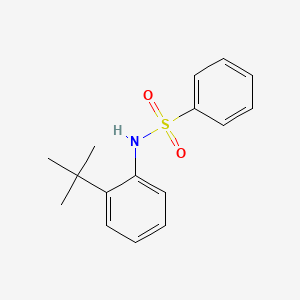 molecular formula C16H19NO2S B4421556 N-(2-tert-butylphenyl)benzenesulfonamide 