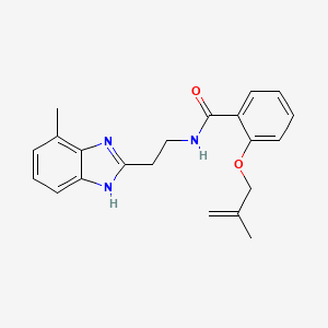 molecular formula C21H23N3O2 B4421592 N-[2-(7-methyl-1H-benzimidazol-2-yl)ethyl]-2-[(2-methylprop-2-en-1-yl)oxy]benzamide 