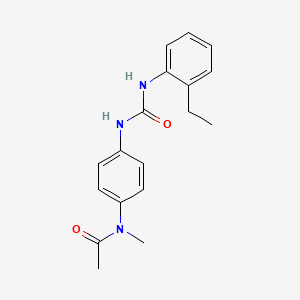 molecular formula C18H21N3O2 B4421674 N-(4-{[(2-ethylphenyl)carbamoyl]amino}phenyl)-N-methylacetamide 