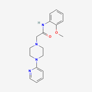 molecular formula C18H22N4O2 B4421702 N-(2-methoxyphenyl)-2-[4-(pyridin-2-yl)piperazin-1-yl]acetamide 