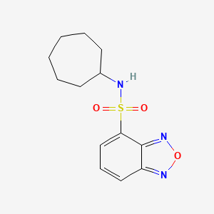 molecular formula C13H17N3O3S B4421783 N-cycloheptyl-2,1,3-benzoxadiazole-4-sulfonamide 