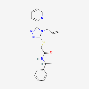 molecular formula C20H21N5OS B4421790 2-{[4-ALLYL-5-(2-PYRIDINYL)-4H-1,2,4-TRIAZOL-3-YL]SULFANYL}-N-(1-PHENYLETHYL)ACETAMIDE 