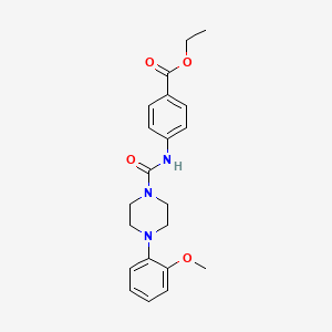 molecular formula C21H25N3O4 B4421860 ETHYL 4-({[4-(2-METHOXYPHENYL)PIPERAZINO]CARBONYL}AMINO)BENZOATE 