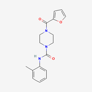 molecular formula C17H19N3O3 B4421890 4-(furan-2-carbonyl)-N-(2-methylphenyl)piperazine-1-carboxamide 