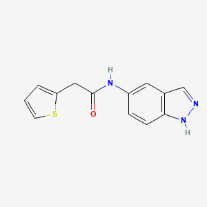 molecular formula C13H11N3OS B4421923 N-(1H-indazol-5-yl)-2-(thiophen-2-yl)acetamide 