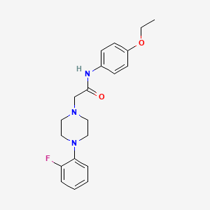 molecular formula C20H24FN3O2 B4421938 N-(4-ethoxyphenyl)-2-[4-(2-fluorophenyl)piperazin-1-yl]acetamide 