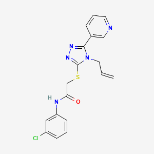 molecular formula C18H16ClN5OS B4421971 N-(3-chlorophenyl)-2-{[4-(prop-2-en-1-yl)-5-(pyridin-3-yl)-4H-1,2,4-triazol-3-yl]sulfanyl}acetamide 