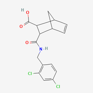 molecular formula C16H15Cl2NO3 B4421995 3-{[(2,4-dichlorobenzyl)amino]carbonyl}bicyclo[2.2.1]hept-5-ene-2-carboxylic acid 
