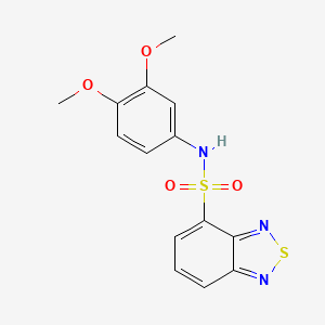 molecular formula C14H13N3O4S2 B4422017 N-(3,4-dimethoxyphenyl)-2,1,3-benzothiadiazole-4-sulfonamide 