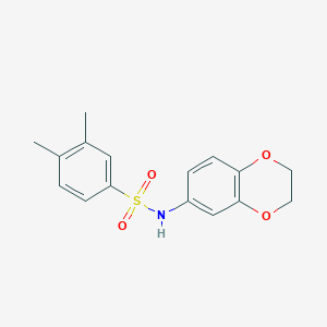 molecular formula C16H17NO4S B4422039 N-(2,3-dihydro-1,4-benzodioxin-6-yl)-3,4-dimethylbenzenesulfonamide 