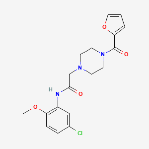 molecular formula C18H20ClN3O4 B4422084 N-(5-chloro-2-methoxyphenyl)-2-[4-(2-furoyl)-1-piperazinyl]acetamide 