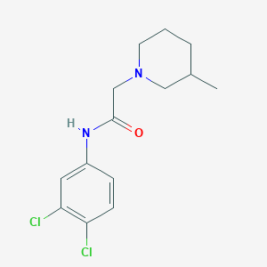 molecular formula C14H18Cl2N2O B4422102 N-(3,4-dichlorophenyl)-2-(3-methylpiperidin-1-yl)acetamide 