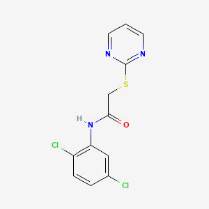 molecular formula C12H9Cl2N3OS B4422110 N-(2,5-DICHLOROPHENYL)-2-(2-PYRIMIDINYLSULFANYL)ACETAMIDE 