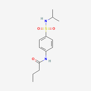 molecular formula C13H20N2O3S B4422127 N-[4-(propan-2-ylsulfamoyl)phenyl]butanamide 