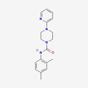 molecular formula C18H22N4O B4422140 N-(2,4-dimethylphenyl)-4-(2-pyridinyl)-1-piperazinecarboxamide 