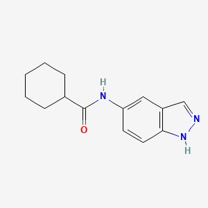 molecular formula C14H17N3O B4422147 N-(1H-indazol-5-yl)cyclohexanecarboxamide 