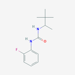 molecular formula C13H19FN2O B4422153 N-(2-fluorophenyl)-N'-(1,2,2-trimethylpropyl)urea 