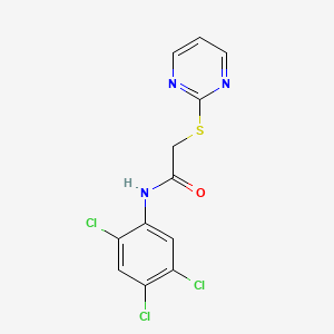 molecular formula C12H8Cl3N3OS B4422159 2-(2-PYRIMIDINYLSULFANYL)-N-(2,4,5-TRICHLOROPHENYL)ACETAMIDE 