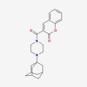 molecular formula C24H28N2O3 B4422171 3-[4-(ADAMANTAN-1-YL)PIPERAZINE-1-CARBONYL]-2H-CHROMEN-2-ONE 