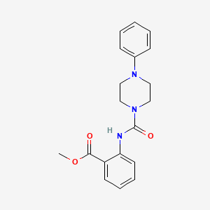 molecular formula C19H21N3O3 B4422190 METHYL 2-{[(4-PHENYLPIPERAZINO)CARBONYL]AMINO}BENZOATE 