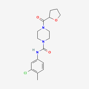 molecular formula C17H22ClN3O3 B4422198 N-(3-chloro-4-methylphenyl)-4-(oxolane-2-carbonyl)piperazine-1-carboxamide 