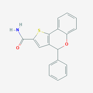 molecular formula C18H13NO2S B044222 4-Phenyl-4h-thieno[3,2-c]chromene-2-carboxamide CAS No. 114948-31-1