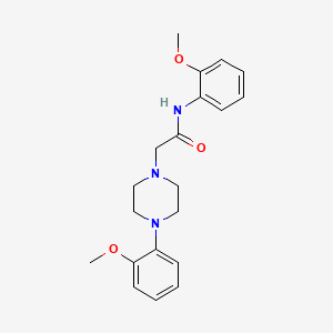 molecular formula C20H25N3O3 B4422243 N-(2-methoxyphenyl)-2-[4-(2-methoxyphenyl)piperazin-1-yl]acetamide 