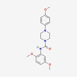 molecular formula C20H25N3O4 B4422300 N-(2,5-dimethoxyphenyl)-4-(4-methoxyphenyl)-1-piperazinecarboxamide 