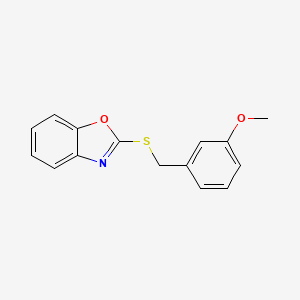 molecular formula C15H13NO2S B4422317 2-[(3-Methoxybenzyl)sulfanyl]-1,3-benzoxazole 