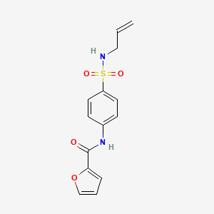 molecular formula C14H14N2O4S B4422332 N-{4-[(PROP-2-EN-1-YL)SULFAMOYL]PHENYL}FURAN-2-CARBOXAMIDE 