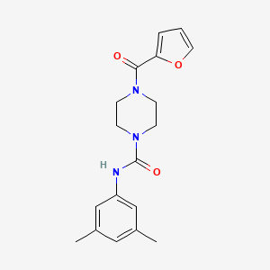 molecular formula C18H21N3O3 B4422357 N-(3,5-dimethylphenyl)-4-(2-furoyl)-1-piperazinecarboxamide 