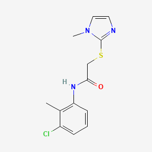molecular formula C13H14ClN3OS B4422413 N-(3-chloro-2-methylphenyl)-2-[(1-methyl-1H-imidazol-2-yl)sulfanyl]acetamide 