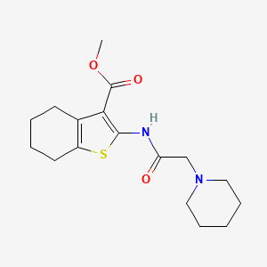 molecular formula C17H24N2O3S B4422429 methyl 2-[(1-piperidinylacetyl)amino]-4,5,6,7-tetrahydro-1-benzothiophene-3-carboxylate 