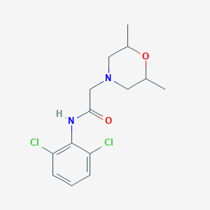 molecular formula C14H18Cl2N2O2 B4422465 N-(2,6-dichlorophenyl)-2-(2,6-dimethylmorpholin-4-yl)acetamide 
