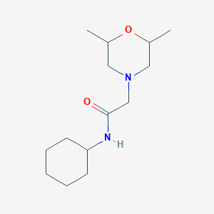 molecular formula C14H26N2O2 B4422520 N-cyclohexyl-2-(2,6-dimethylmorpholin-4-yl)acetamide 