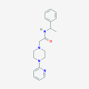 molecular formula C19H24N4O B4422522 N-(1-phenylethyl)-2-[4-(pyridin-2-yl)piperazin-1-yl]acetamide 