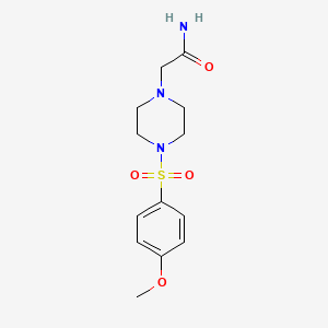molecular formula C13H19N3O4S B4422529 2-{4-[(4-METHOXYPHENYL)SULFONYL]PIPERAZINO}ACETAMIDE 