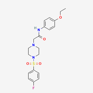 molecular formula C20H24FN3O4S B4422546 N-(4-ETHOXYPHENYL)-2-[4-(4-FLUOROBENZENESULFONYL)PIPERAZIN-1-YL]ACETAMIDE 