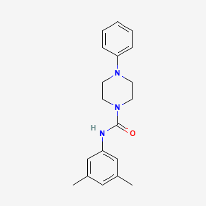 molecular formula C19H23N3O B4422643 N-(3,5-dimethylphenyl)-4-phenyl-1-piperazinecarboxamide 