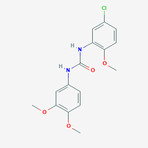 molecular formula C16H17ClN2O4 B4422673 N-(5-chloro-2-methoxyphenyl)-N'-(3,4-dimethoxyphenyl)urea 