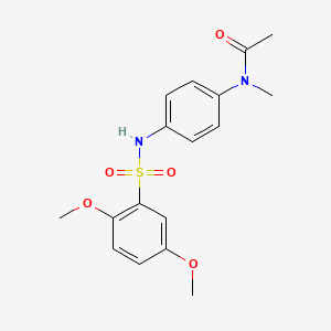 molecular formula C17H20N2O5S B4422683 N-(4-{[(2,5-dimethoxyphenyl)sulfonyl]amino}phenyl)-N-methylacetamide 