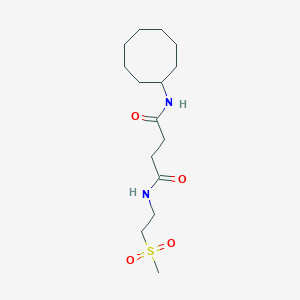 molecular formula C15H28N2O4S B4422692 N-cyclooctyl-N'-[2-(methylsulfonyl)ethyl]succinamide 