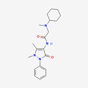 molecular formula C20H28N4O2 B4422696 N~2~-cyclohexyl-N~1~-(1,5-dimethyl-3-oxo-2-phenyl-2,3-dihydro-1H-pyrazol-4-yl)-N~2~-methylglycinamide 