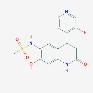 molecular formula C16H16FN3O4S B4422704 N-[4-(3-fluoropyridin-4-yl)-7-methoxy-2-oxo-1,2,3,4-tetrahydroquinolin-6-yl]methanesulfonamide 