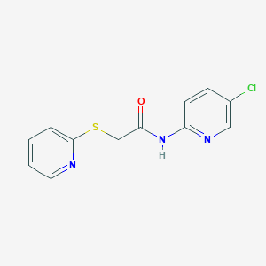molecular formula C12H10ClN3OS B4422727 N-(5-chloropyridin-2-yl)-2-(pyridin-2-ylsulfanyl)acetamide 