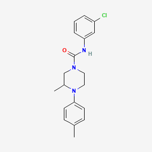molecular formula C19H22ClN3O B4422738 N-(3-chlorophenyl)-3-methyl-4-(4-methylphenyl)piperazine-1-carboxamide 